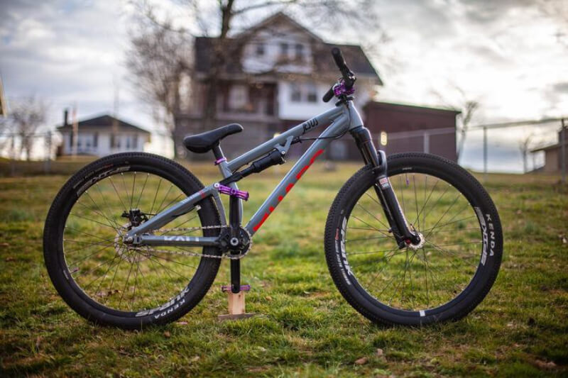 side on grey haro thread slope bike